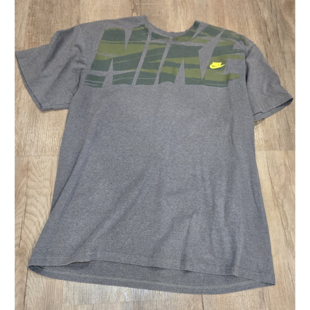 Mens‎ Nike Y2K Spellout T Shirt Grey Green Size Large